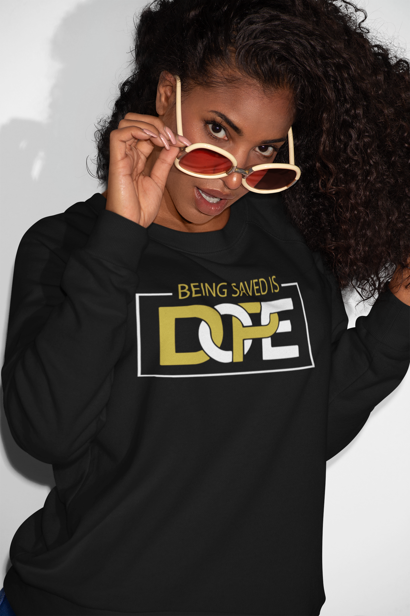 Being Saved is Dope Sweatshirt - Cross Kingdom Apparel